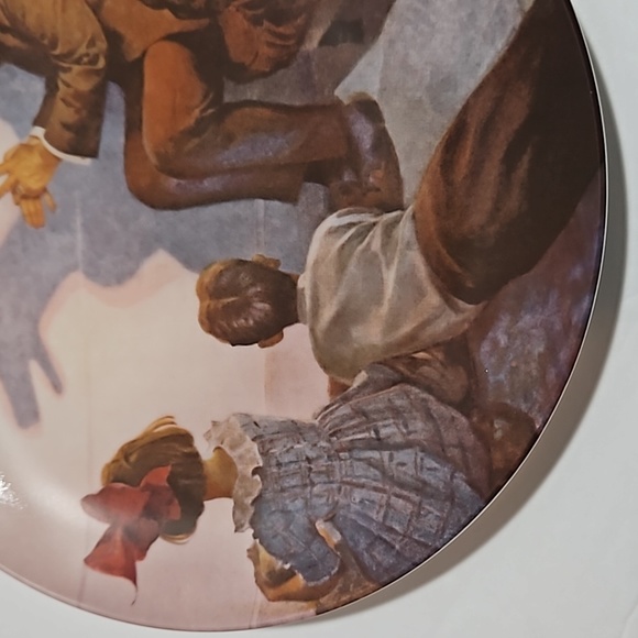 Edwin M Knowles China Co. The Shadow Artist Norman Rockwell Porcelain Plate - Picture 3 of 9